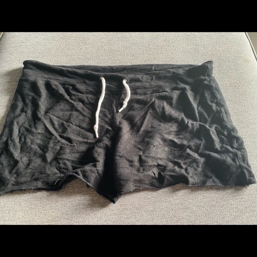 Monrow Black Loungr Shorts